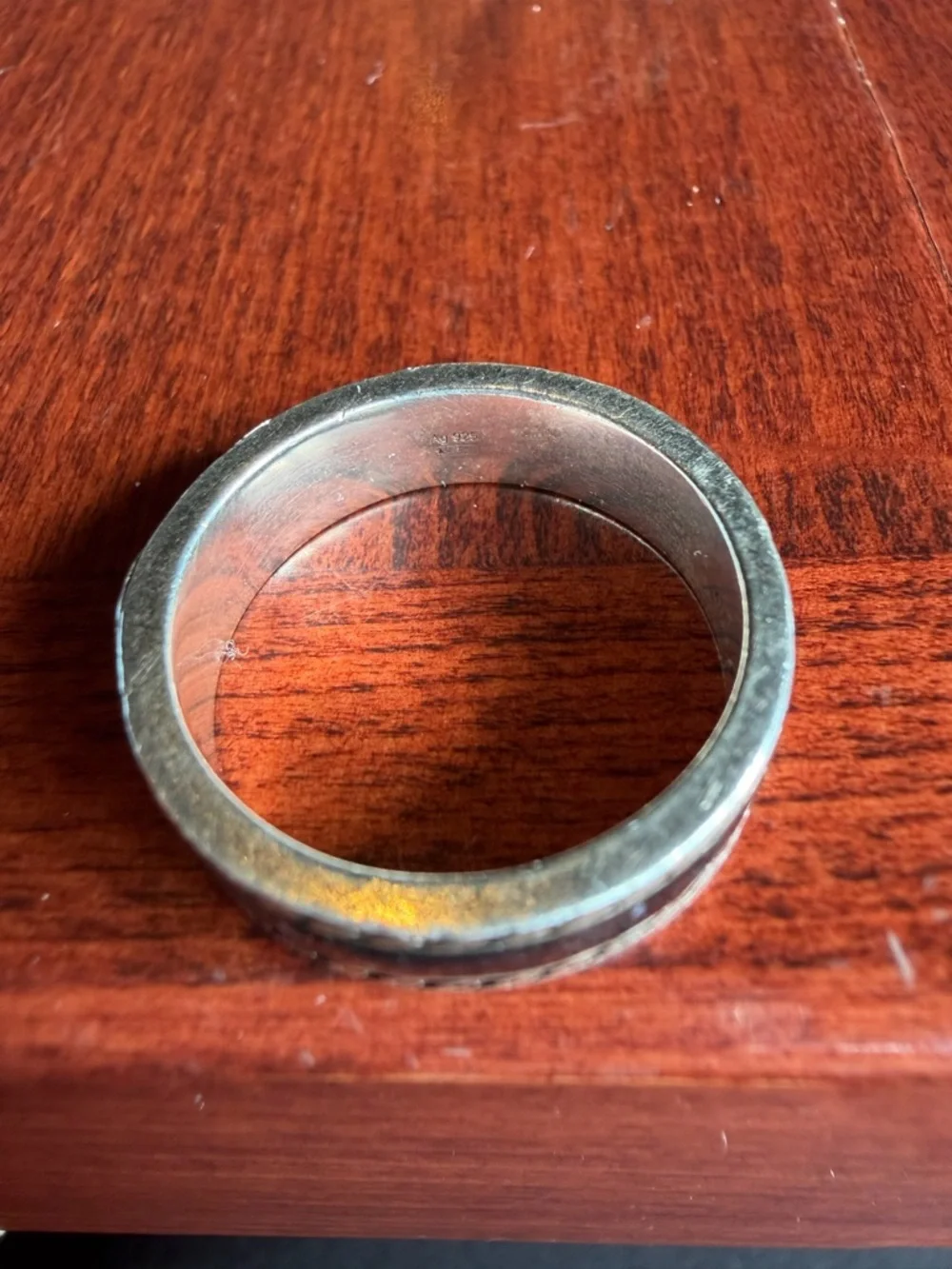 Gucci Silver Double G Engraved Band Ring